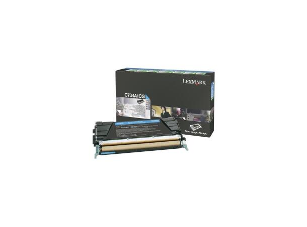 Toner LEXMARK C734A1CG 6K blå 